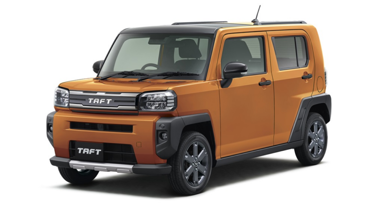 ダイハツ・タフトの特別仕様車を含む、一部改良された新型モデルの車両外観。