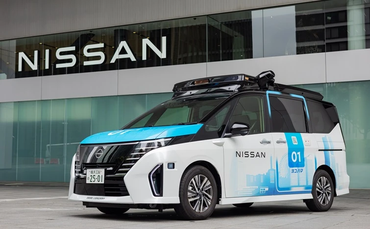日産自動車による自動運転モビリティの実証実験に関するプレスリリースの引用画像。